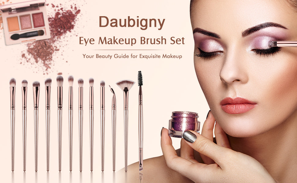 Daubigny Professional Eye Brushes 12 Pcs Set